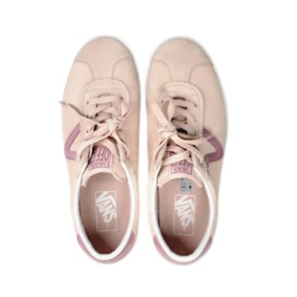 VANS UNISEX Sport Low Suede Pink Sneakers Women’s Sz 9.5 Blush Casual Skate NEW - Picture 4 of 8